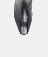 TARINE BOOTIES BLACK LEATHER