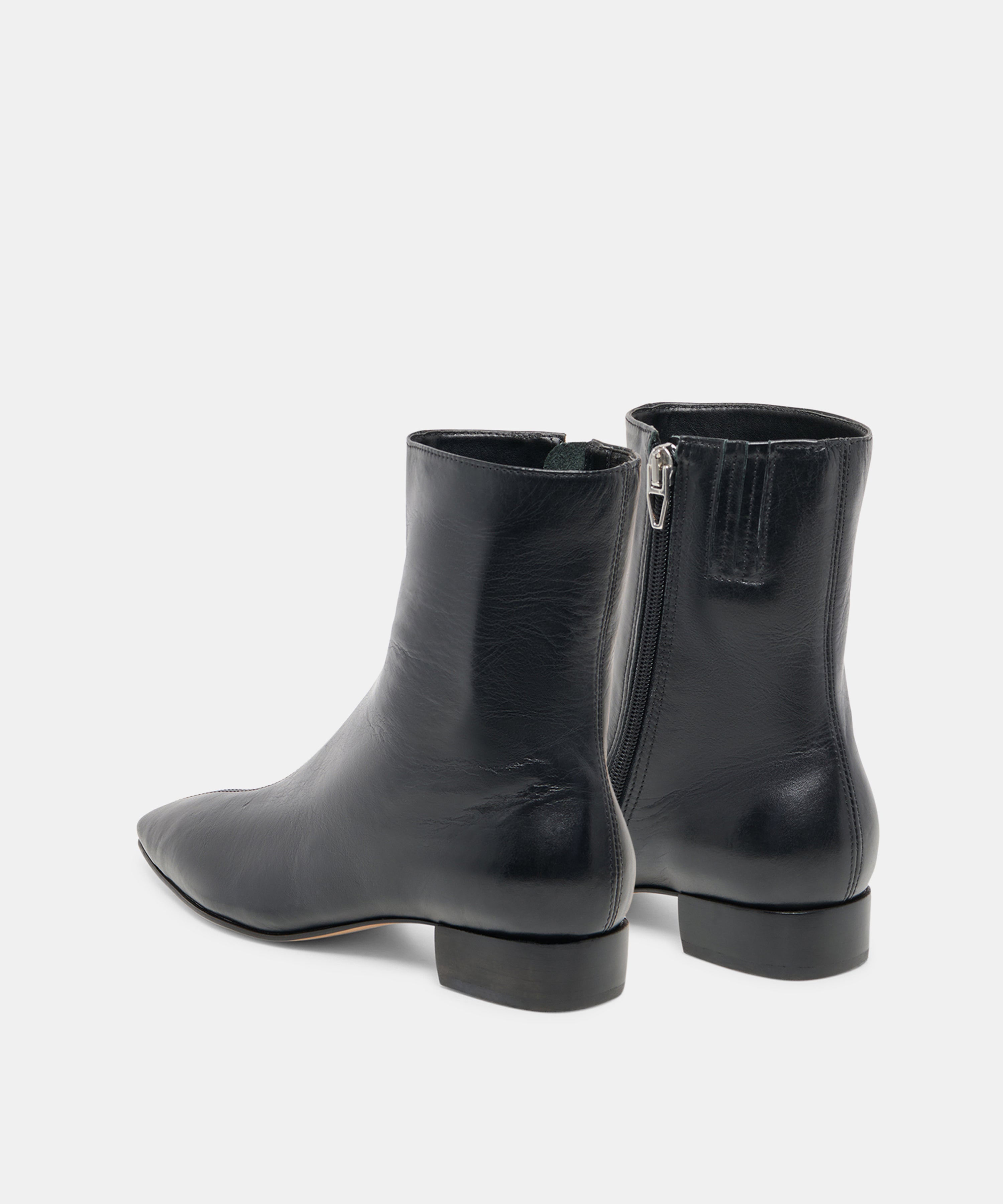 TARINE BOOTIES BLACK LEATHER