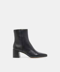 BAYRA WIDE BOOTIES BLACK LEATHER
