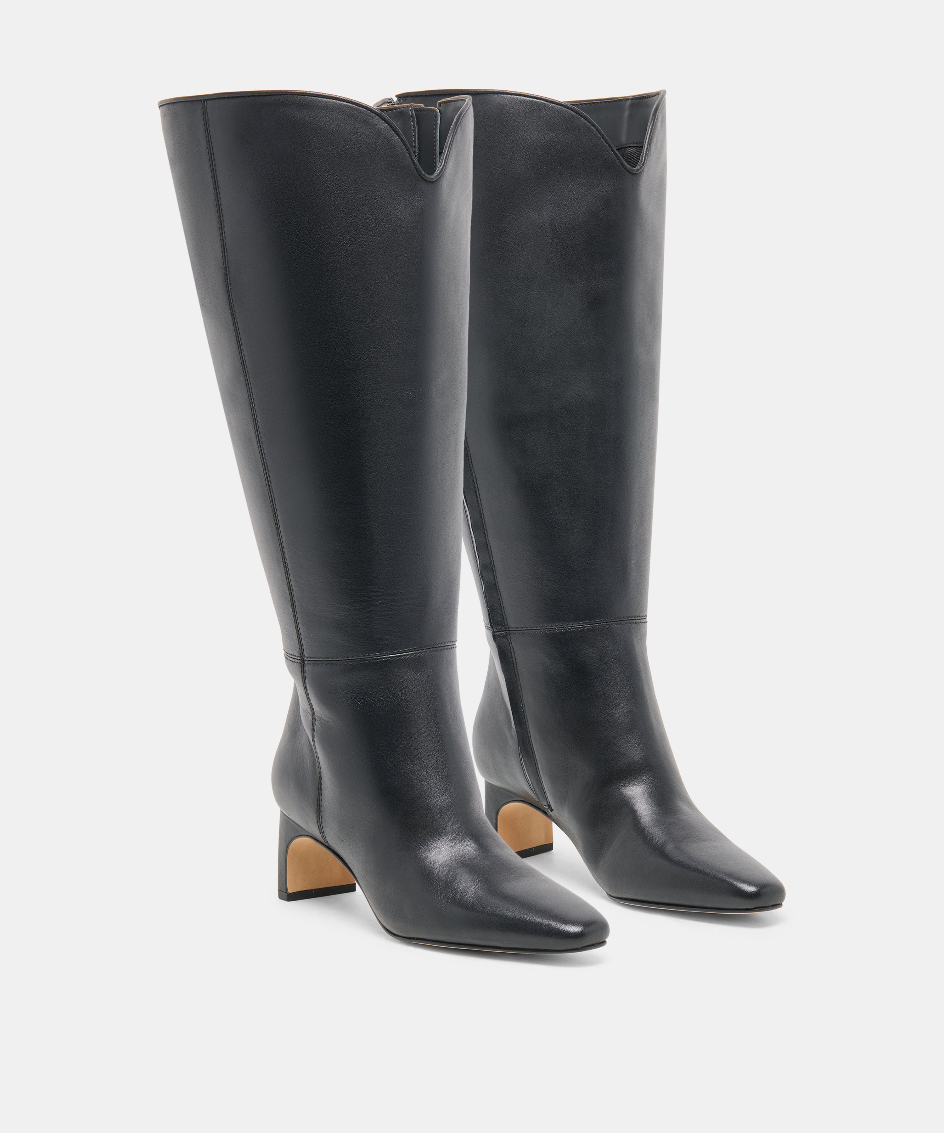 BRION EXTRA WIDE CALF BOOTS BLACK LEATHER