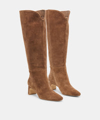 BRION WIDE CALF BOOTS COCOA SUEDE