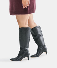 BRION WIDE CALF BOOTS BLACK LEATHER