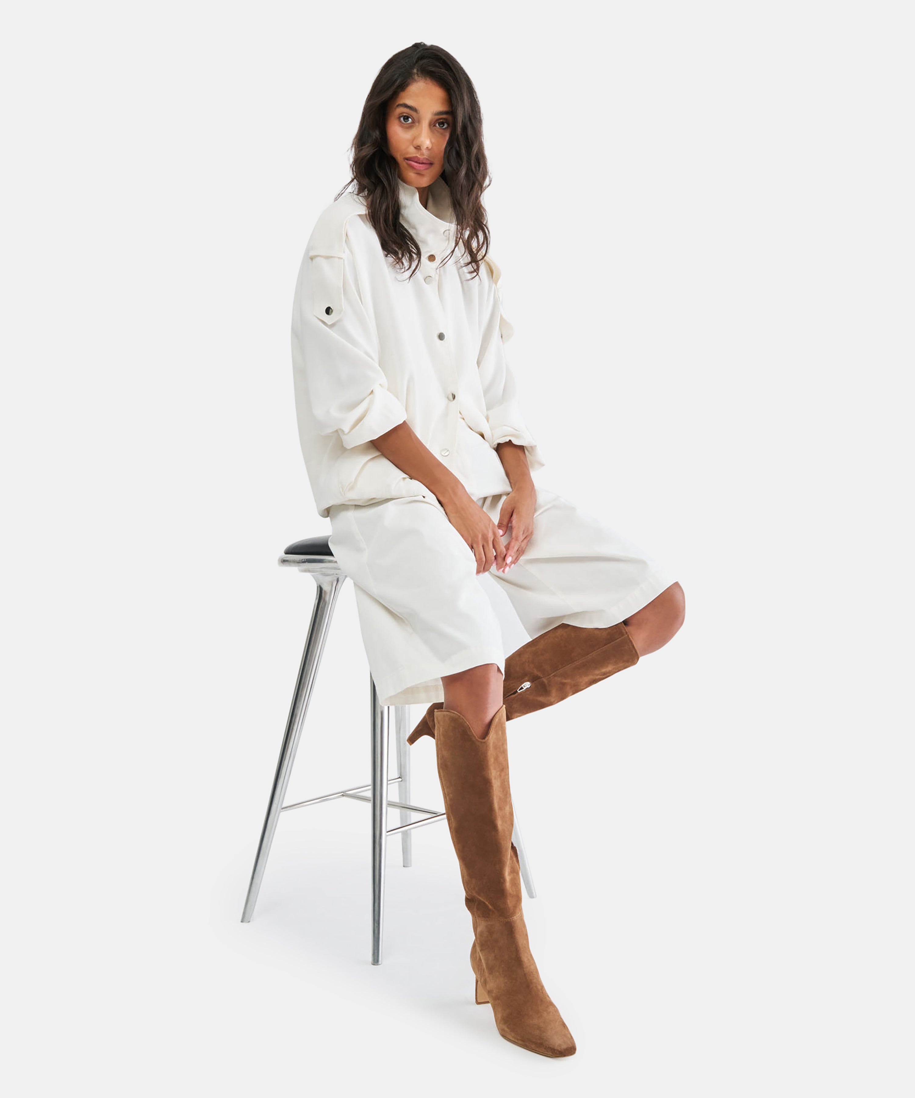 BRION NARROW CALF BOOTS COCOA SUEDE