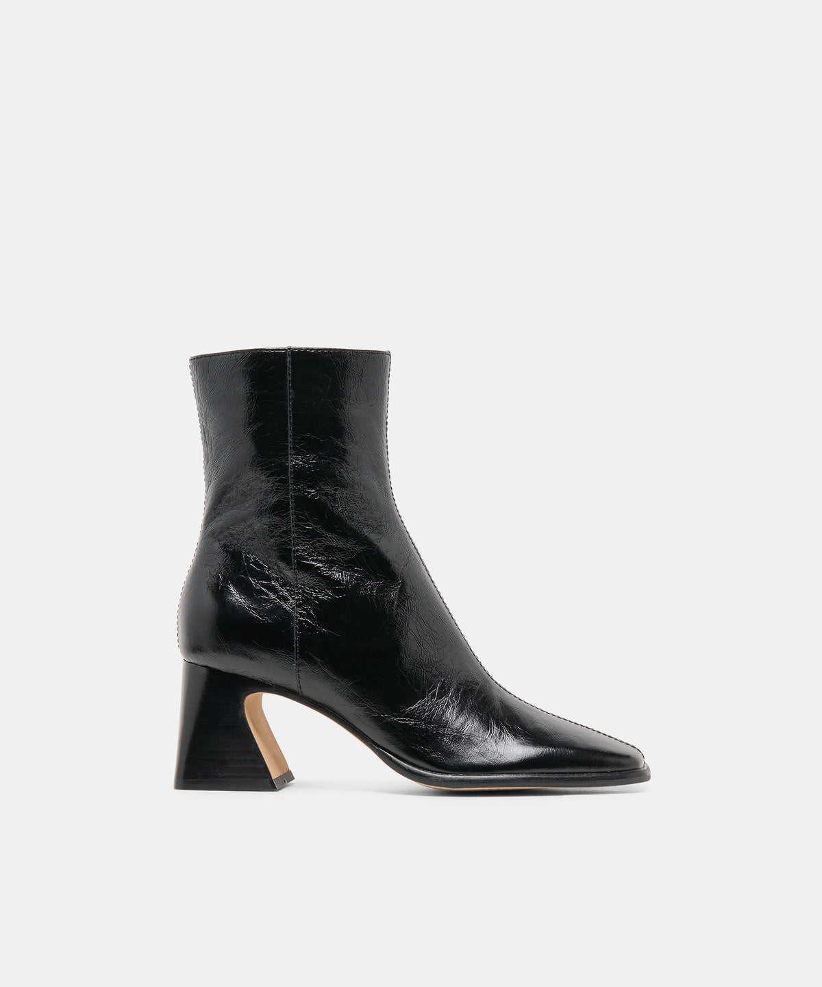 CECELA BOOTIES MIDNIGHT CRINKLE PATENT