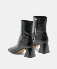 CECELA BOOTIES MIDNIGHT CRINKLE PATENT