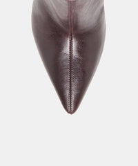 CRUZ BOOTIES BLACKBERRY LEATHER