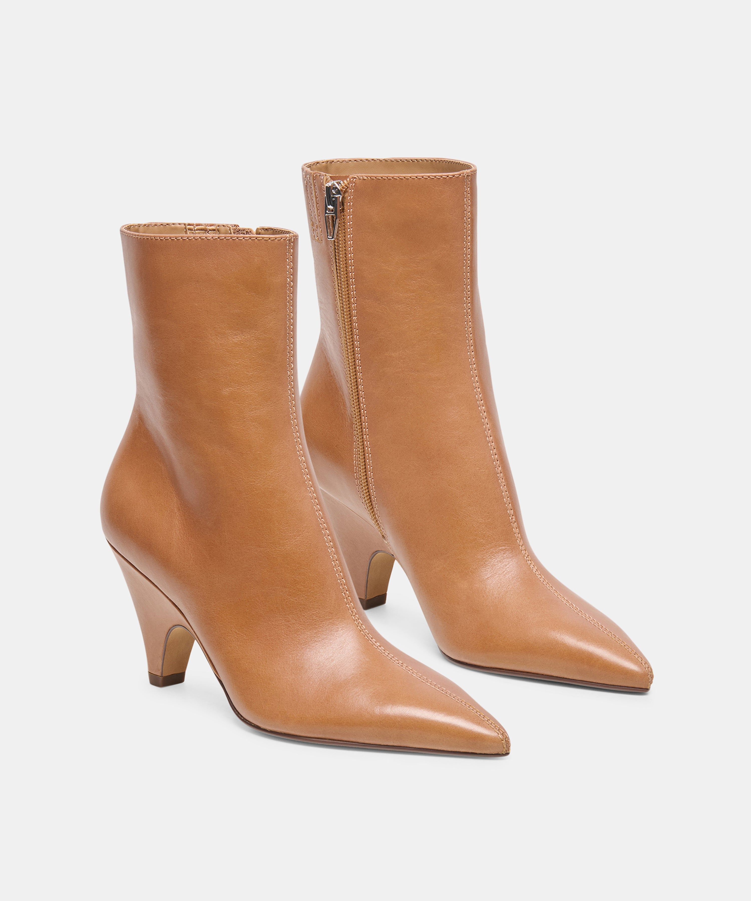 CRUZ BOOTIES TAN LEATHER