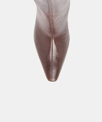 JAZMIN BOOTS DK CHOCOLATE LEATHER