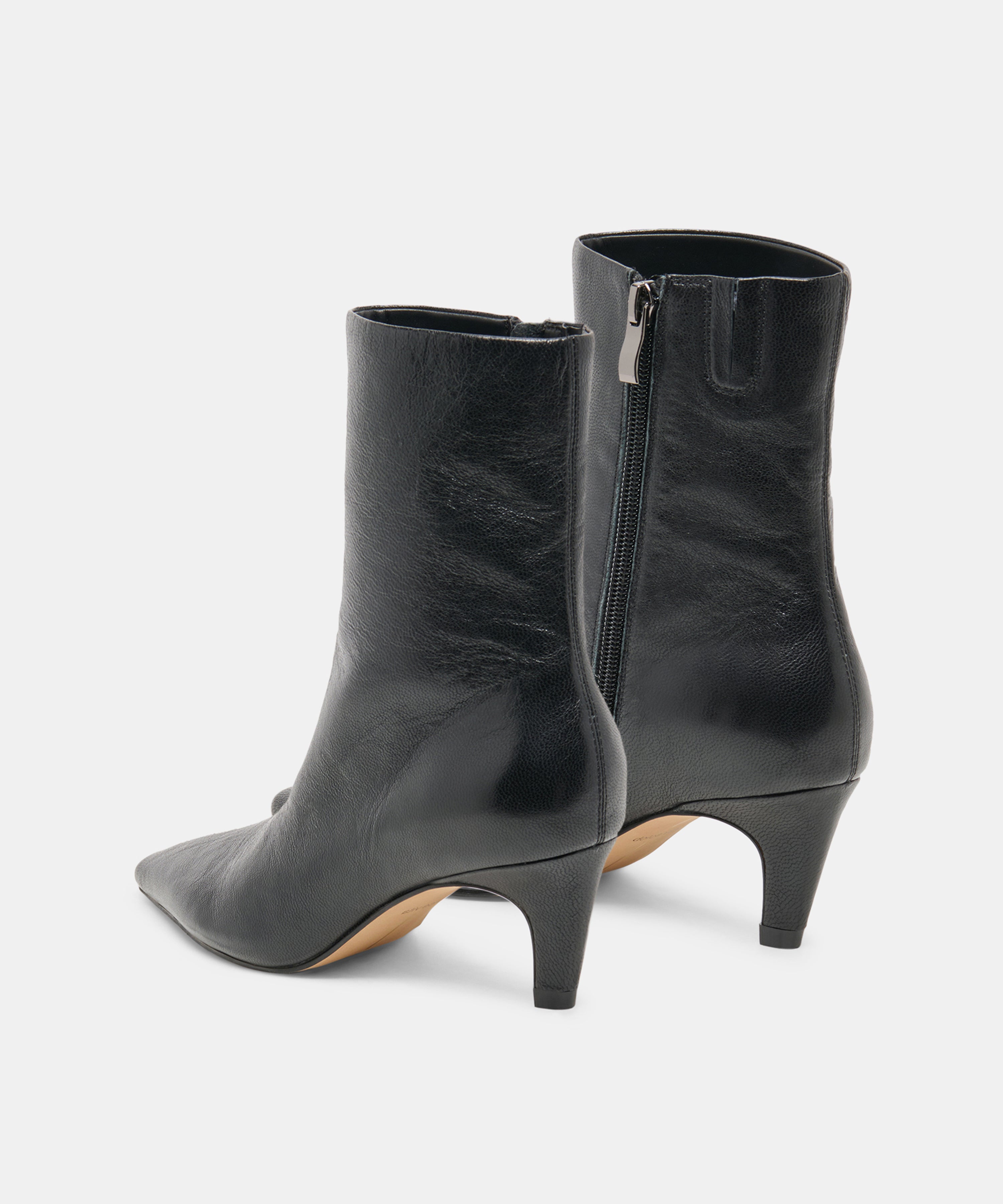 KARLIE BOOTIES BLACK LEATHER