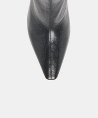 KARLIE BOOTIES BLACK LEATHER