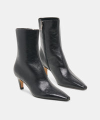 KARLIE BOOTIES BLACK LEATHER