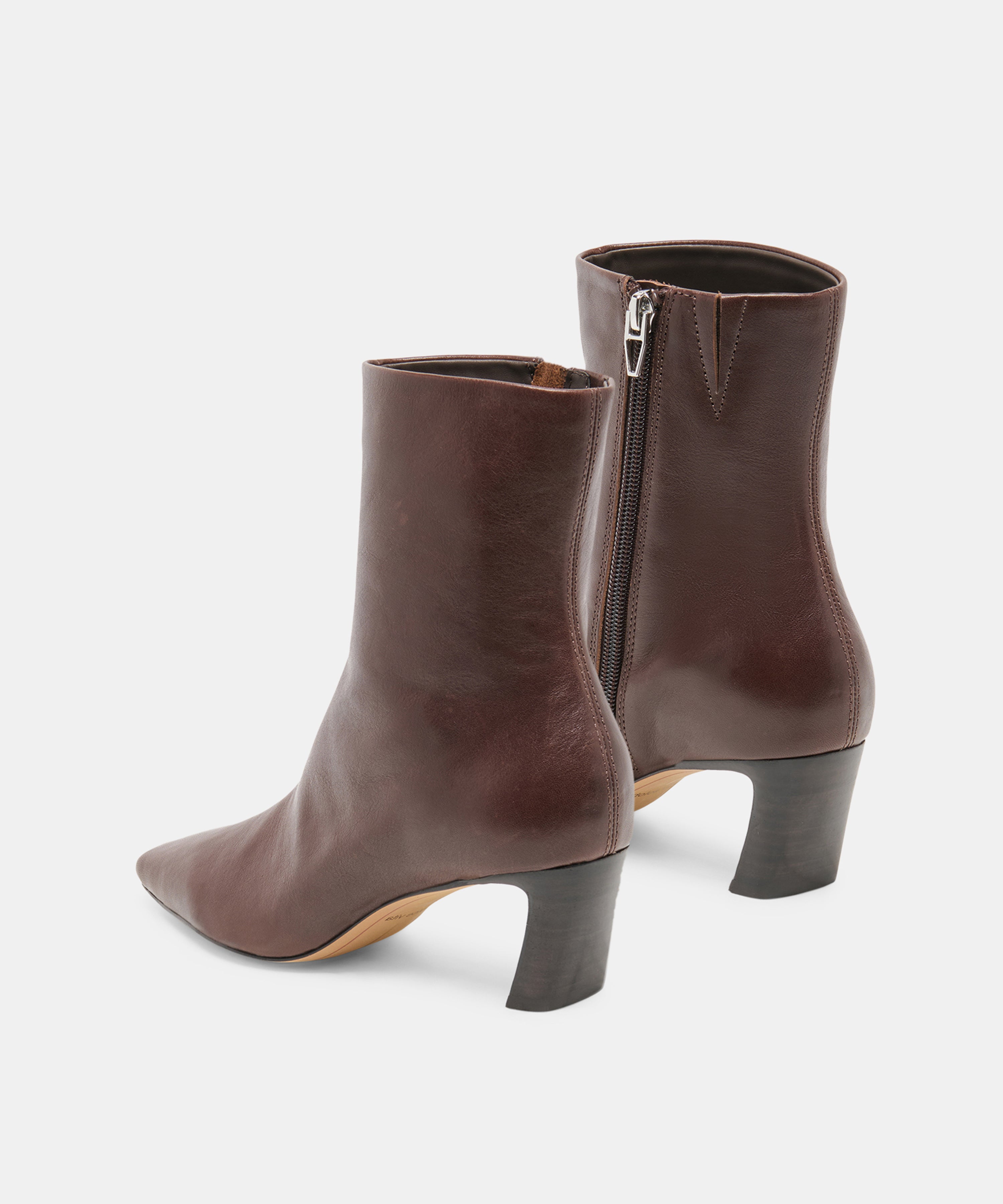 NESLY BOOTIES DK CHOCOLATE LEATHER