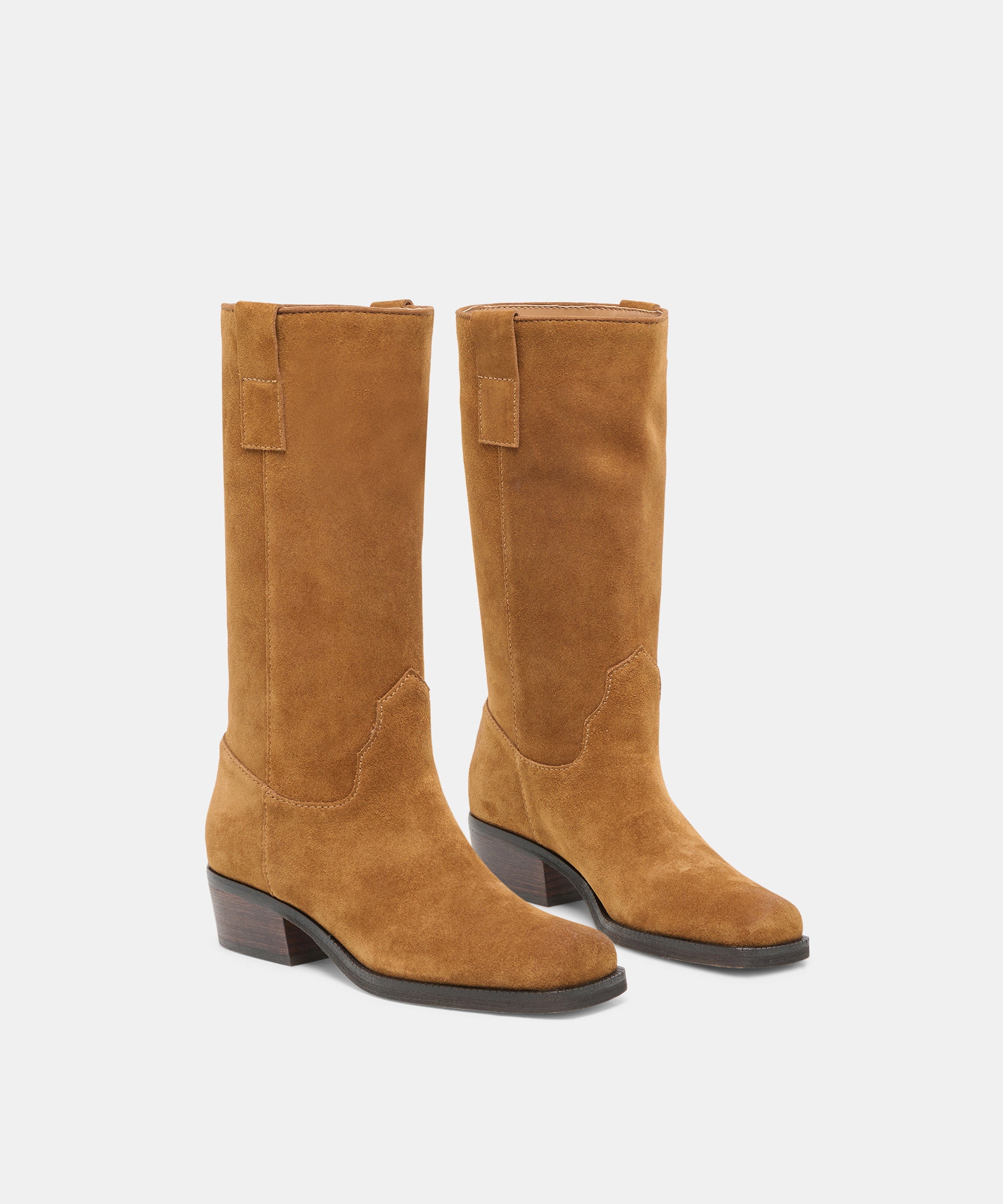 ROMIE BOOTS BROWN SUEDE
