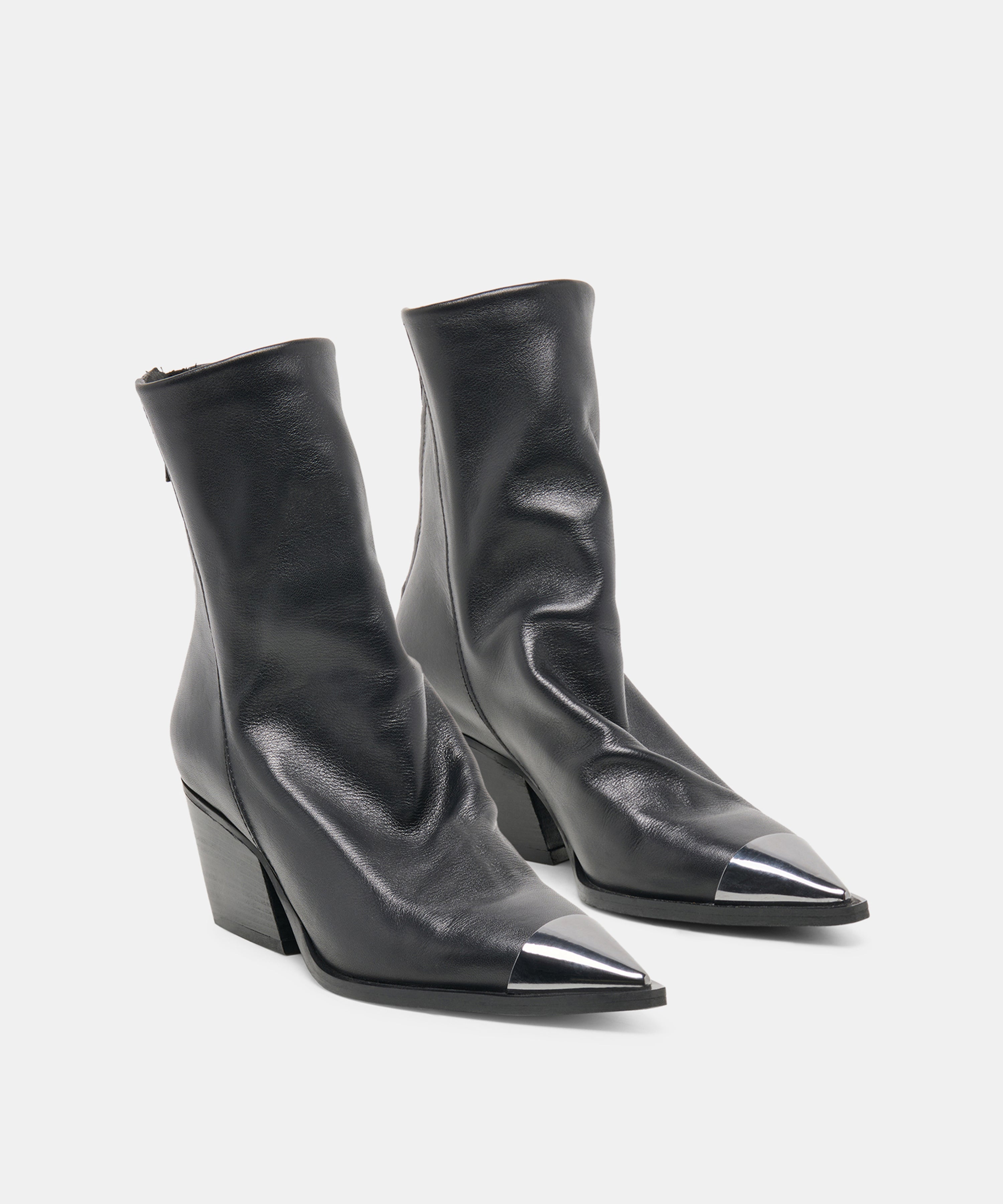 TALLEN BOOTIES BLACK LEATHER