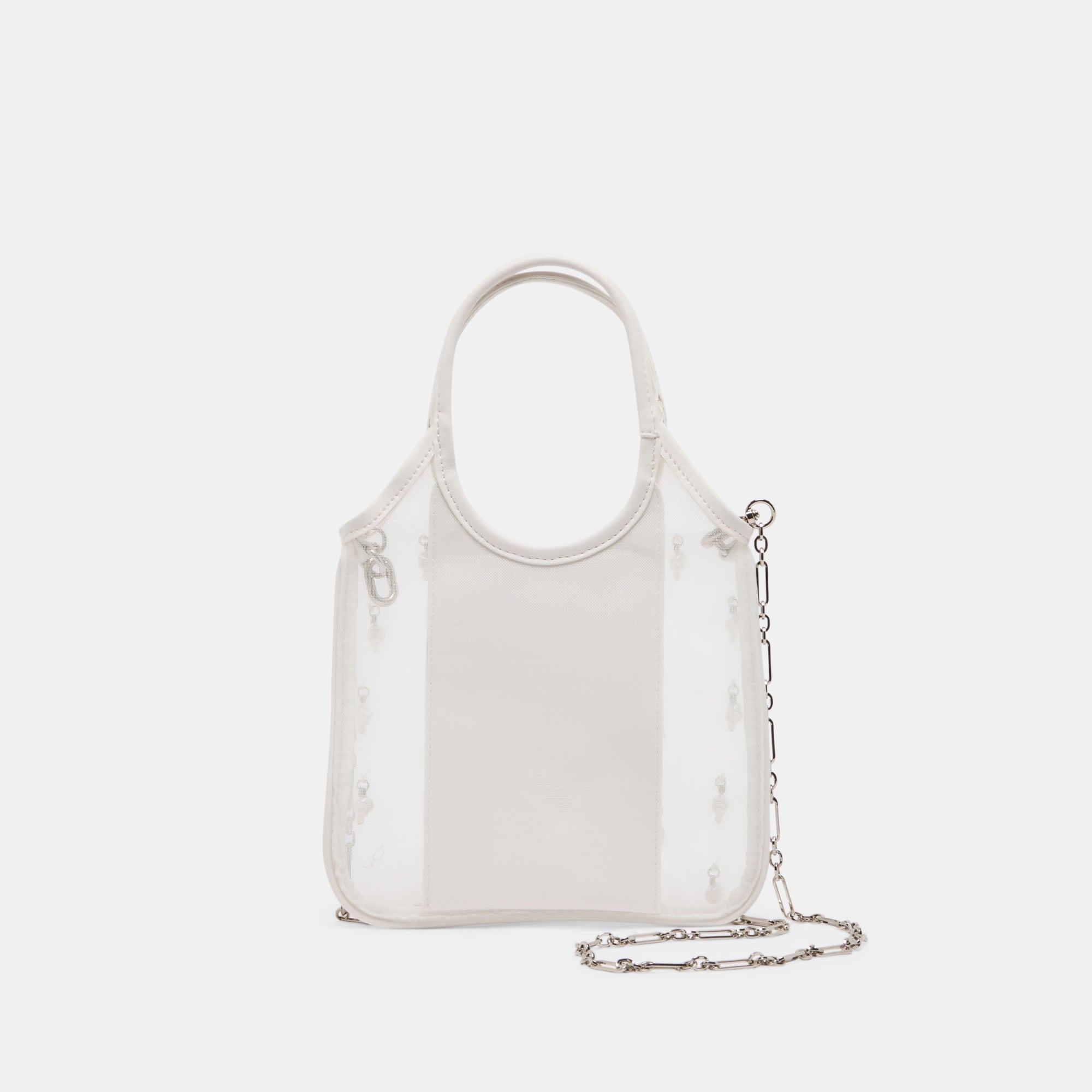 SYLVENE PEARL CROSSBODY WHITE MESH