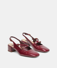 DRIAH HEELS OXBLOOD LEATHER