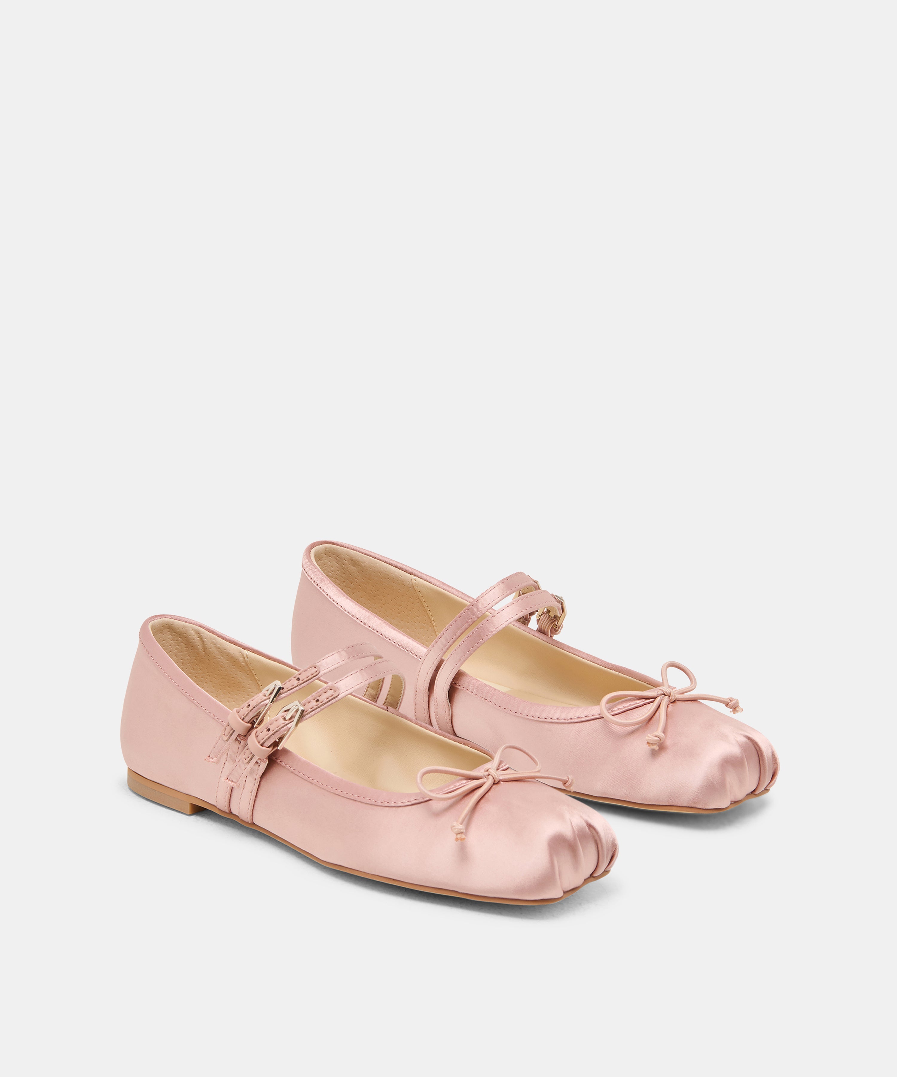 GIBSEN BALLET FLATS BLUSH SATIN