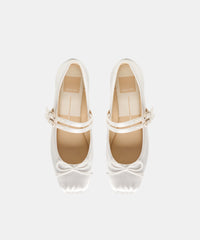GIBSEN BALLET FLATS TRUE WHITE SATIN