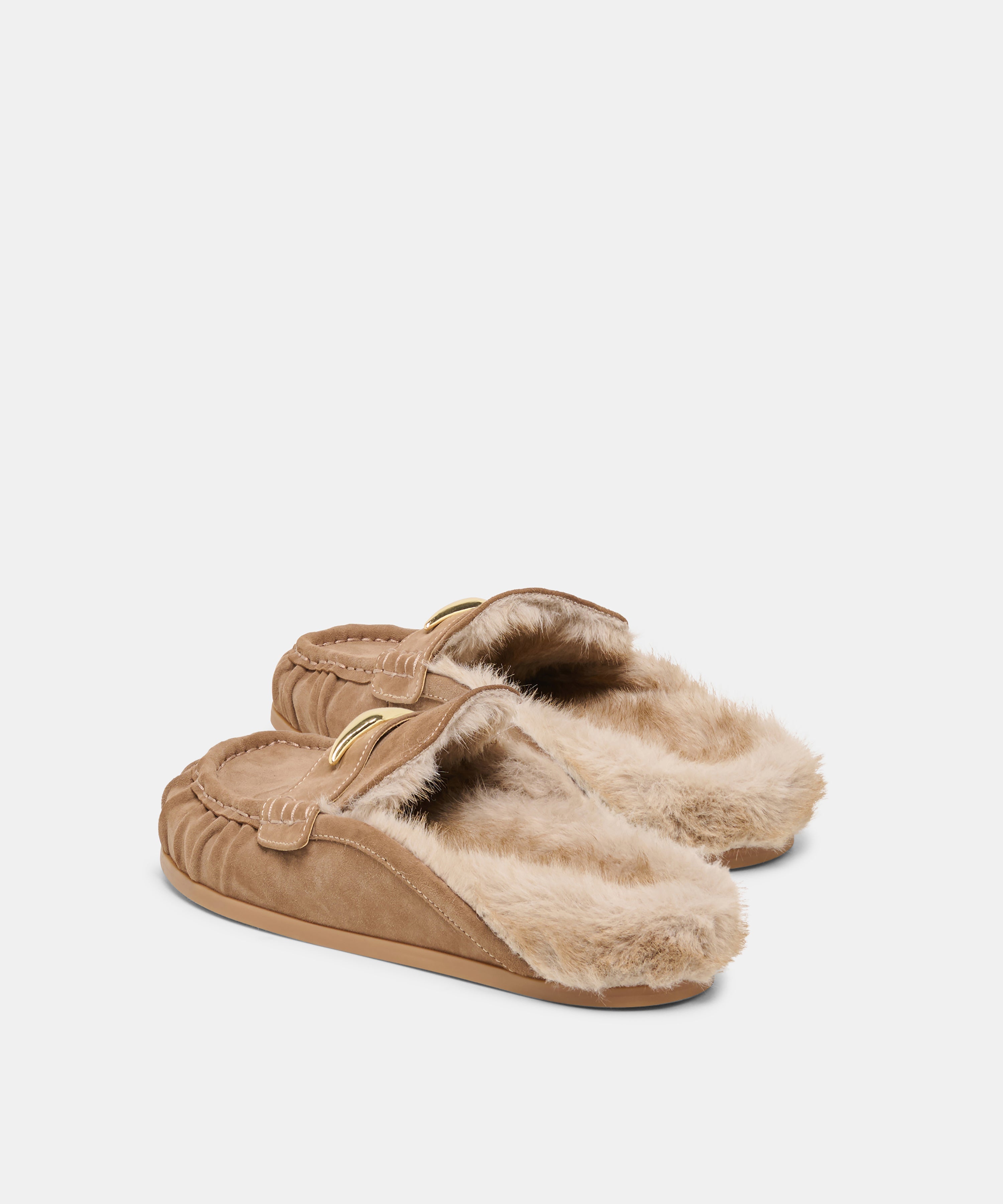 JODERO PLUSH FLATS MUSHROOM SUEDE