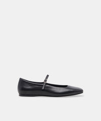 REYES BALLET FLATS BLACK LEATHER