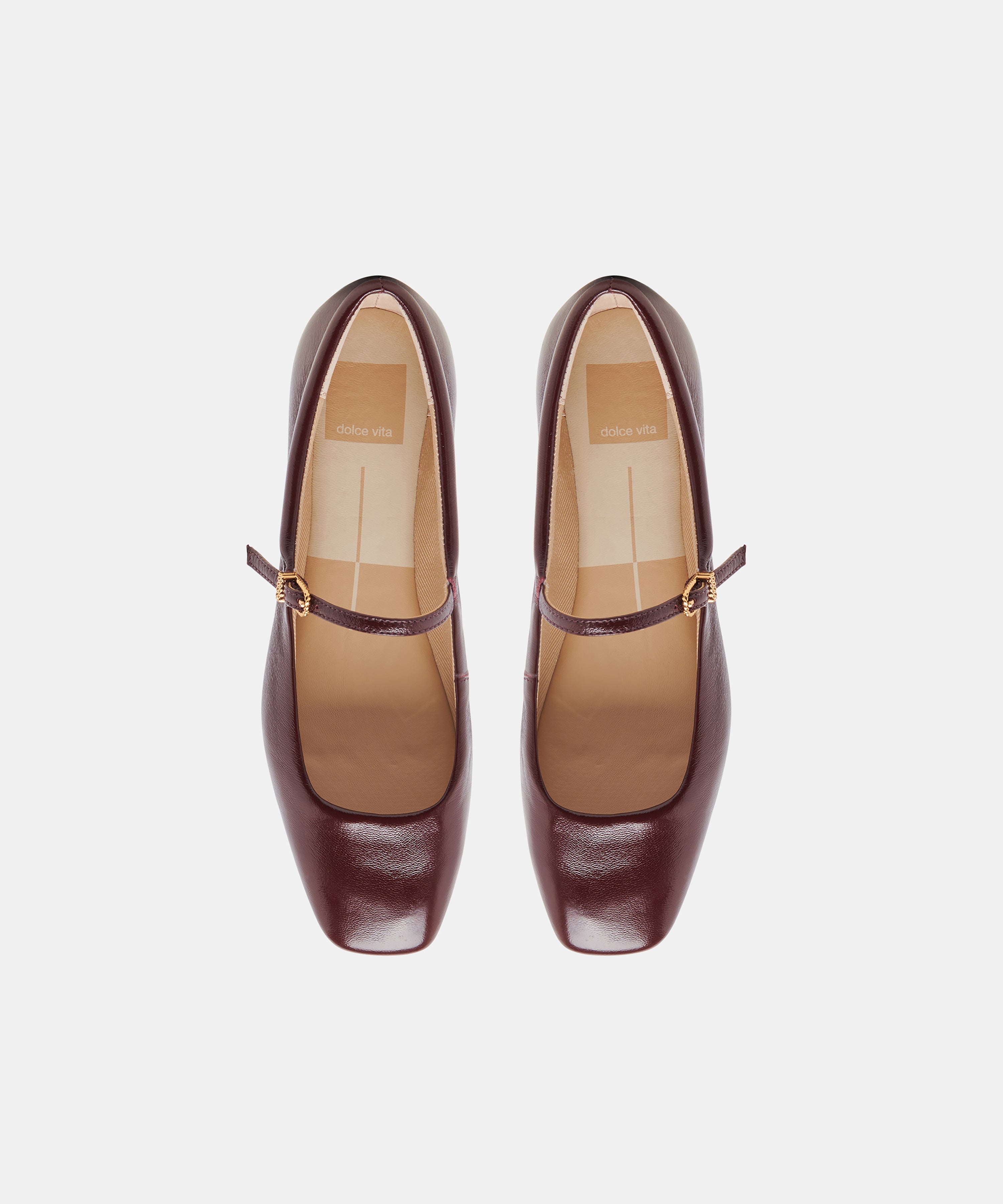 REYES BALLET FLATS CRANBERRY CRINKLE PATENT