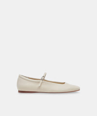 REYES BALLET FLATS IVORY LEATHER