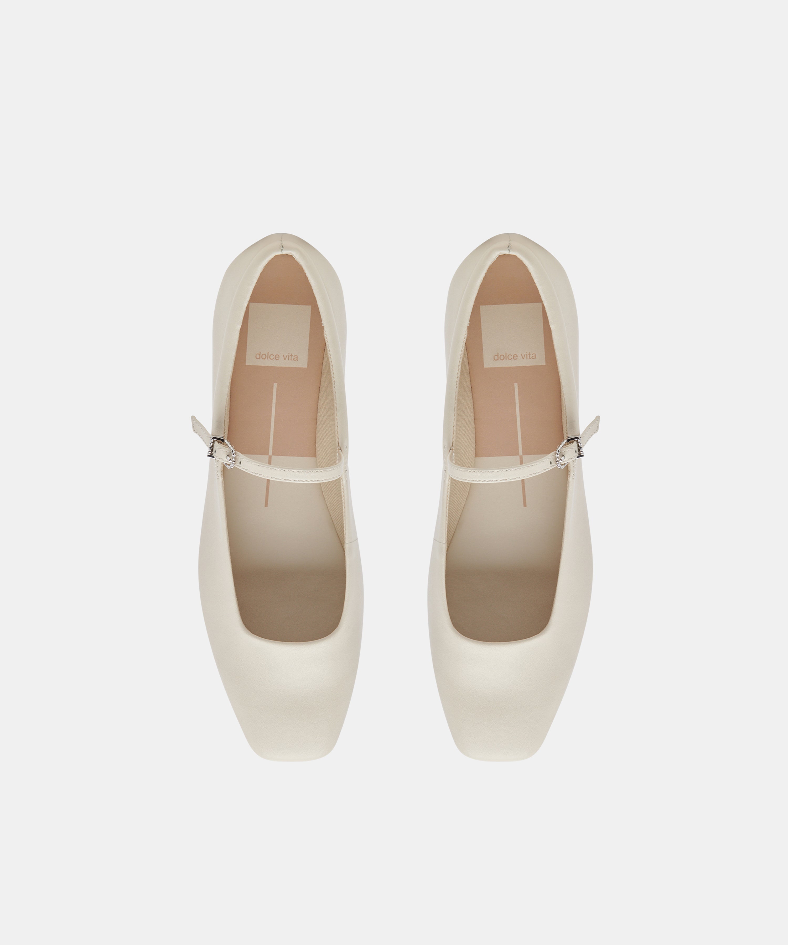 REYES BALLET FLATS IVORY LEATHER