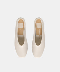 ANDEY HEELS BONE LEATHER