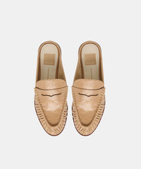 BETZY LOAFERS LATTE EMBOSSED SUEDE