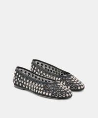 CALIA STUD BALLET FLATS ONYX MESH