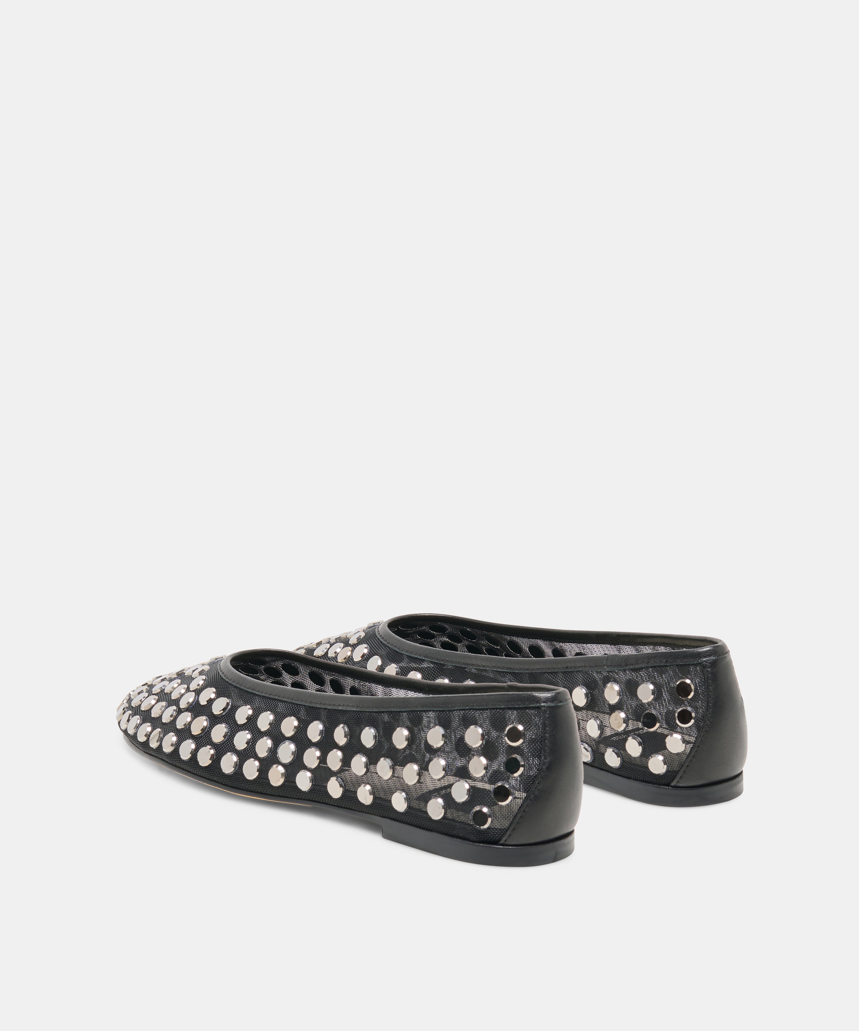 CALIA STUD BALLET FLATS ONYX MESH