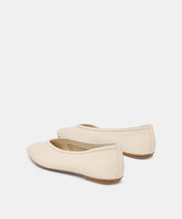 CARET BALLET FLATS BONE LEATHER