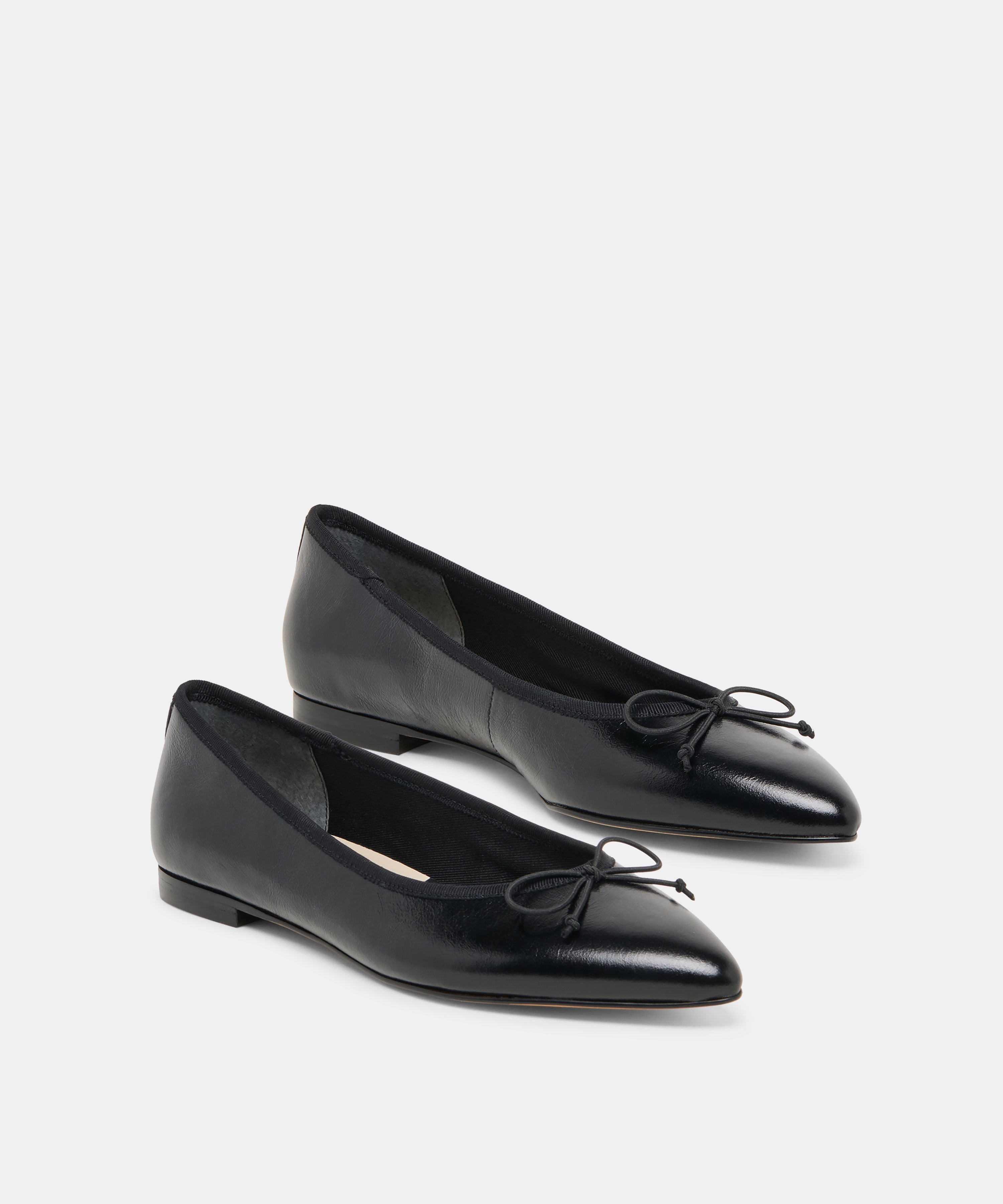 CELIO BALLET FLATS BLACK LEATHER