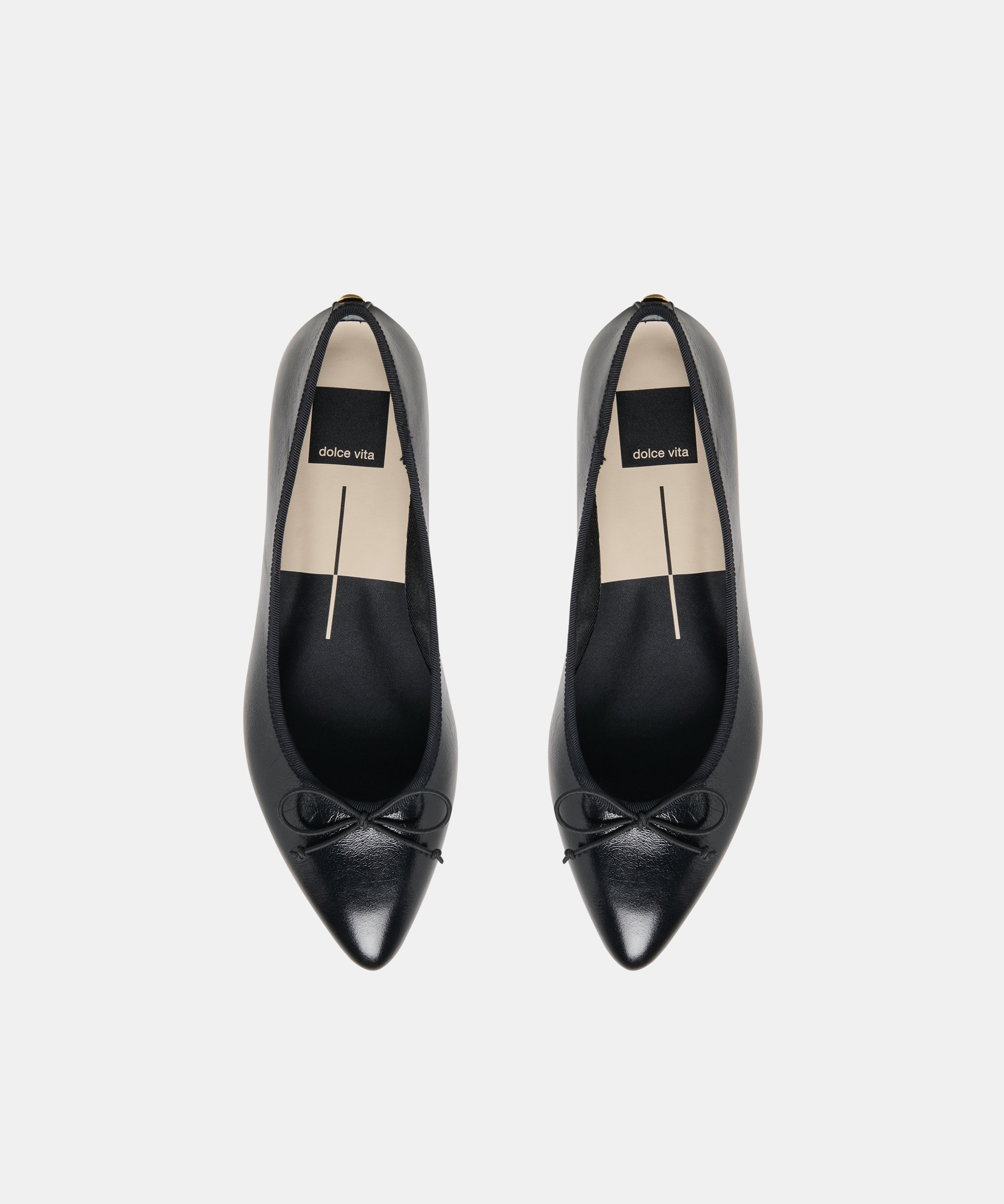 CELIO BALLET FLATS BLACK LEATHER