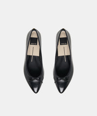 CELIO BALLET FLATS BLACK LEATHER