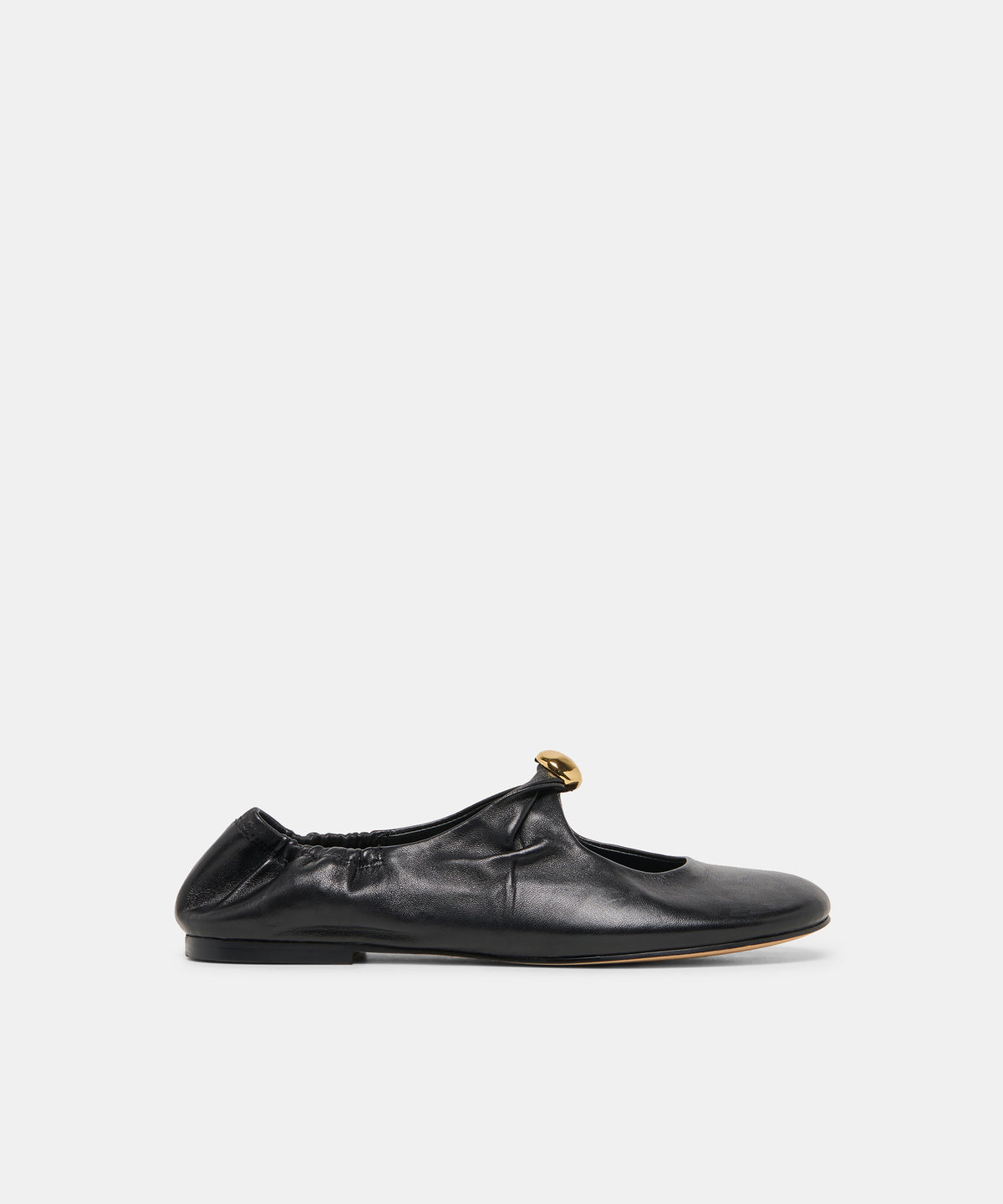 CORNEL FLATS BLACK LEATHER