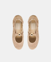 CORNEL FLATS CAMEL SUEDE
