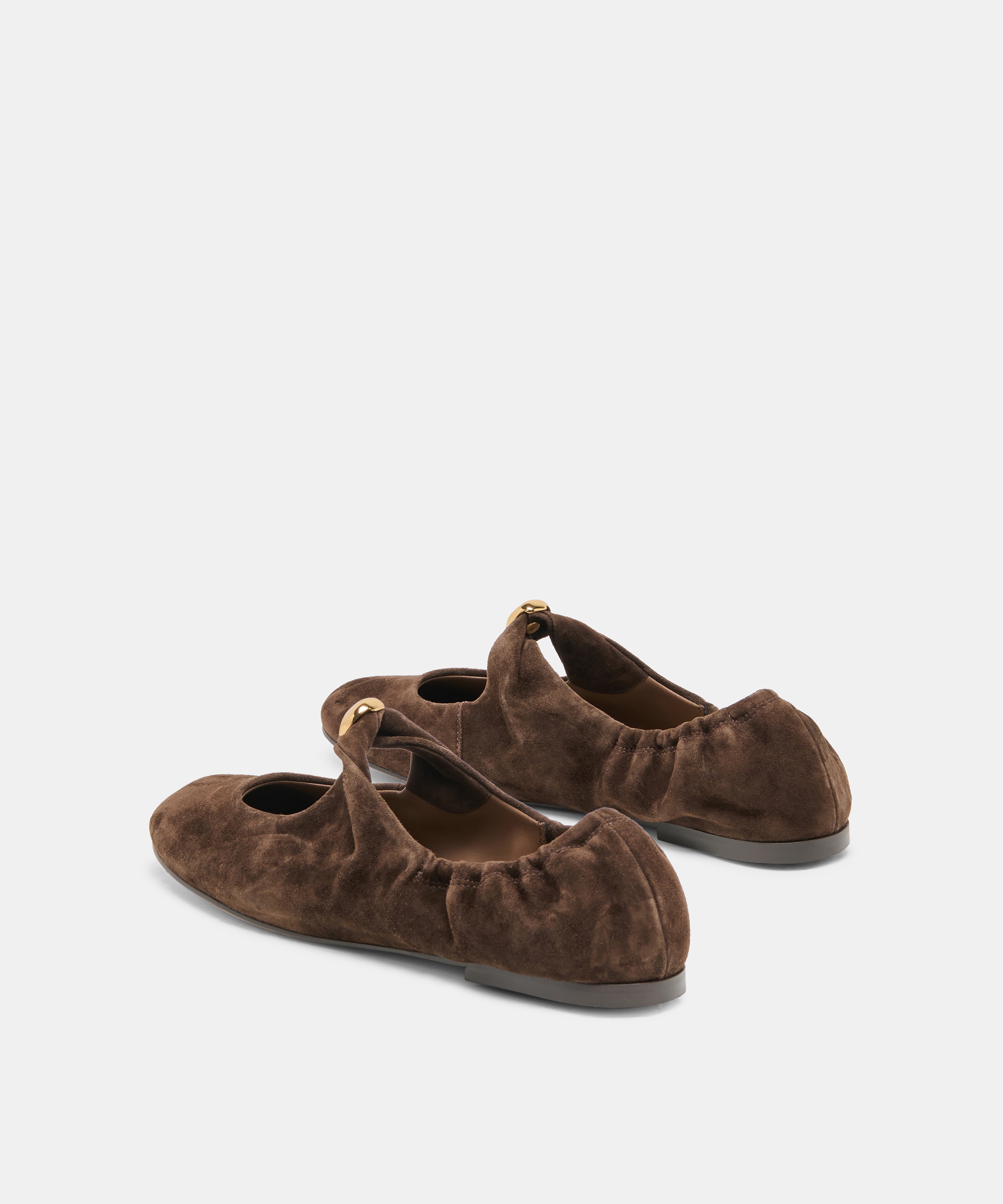 CORNEL FLATS DK BROWN SUEDE