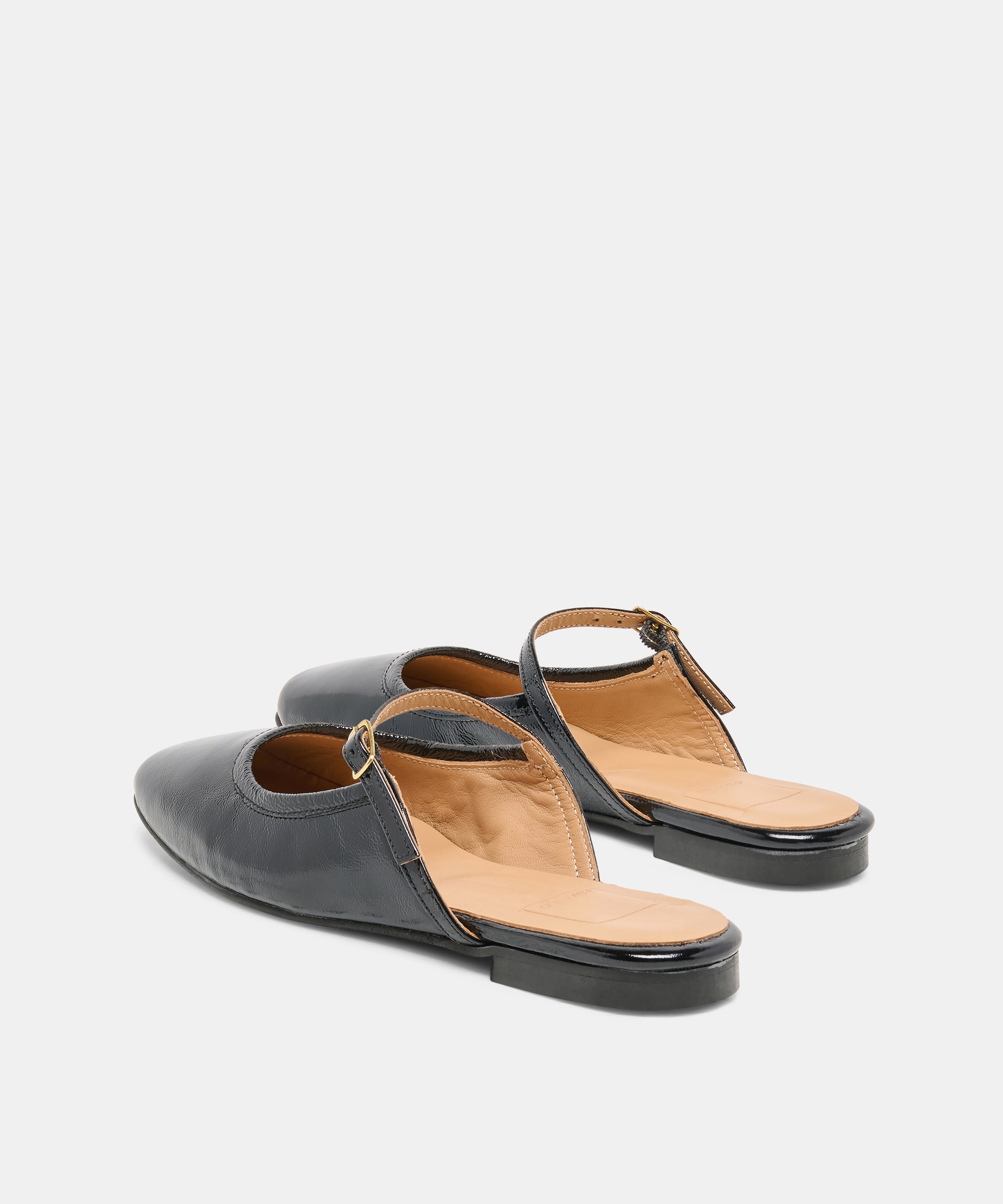 ELIO FLATS BLACK LEATHER