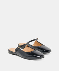ELIO FLATS BLACK LEATHER