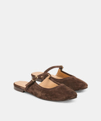 ELIO FLATS DK BROWN SUEDE