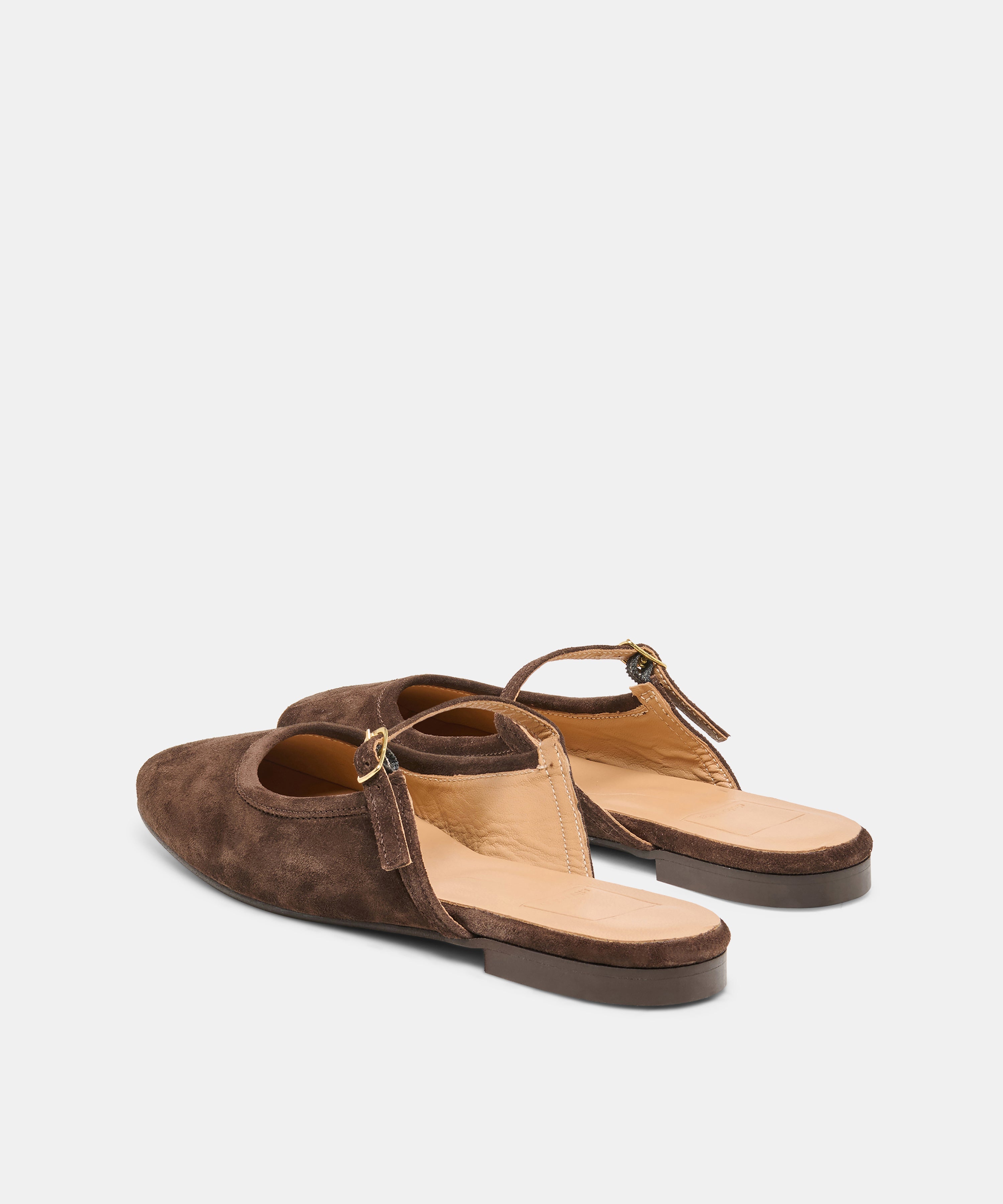 ELIO FLATS DK BROWN SUEDE