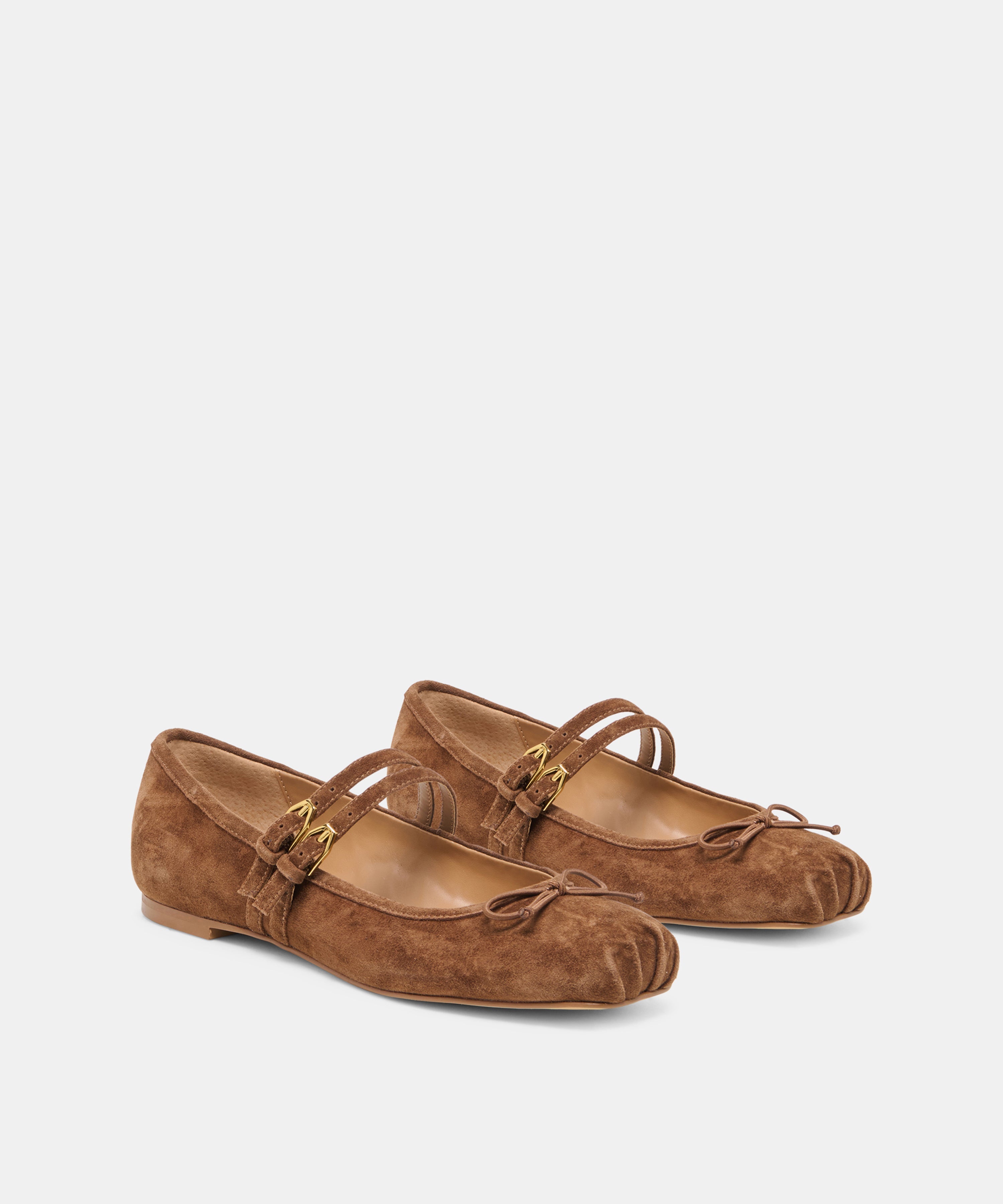 GIBSEN BALLET FLATS COCOA SUEDE