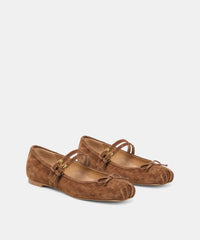 GIBSEN BALLET FLATS COCOA SUEDE