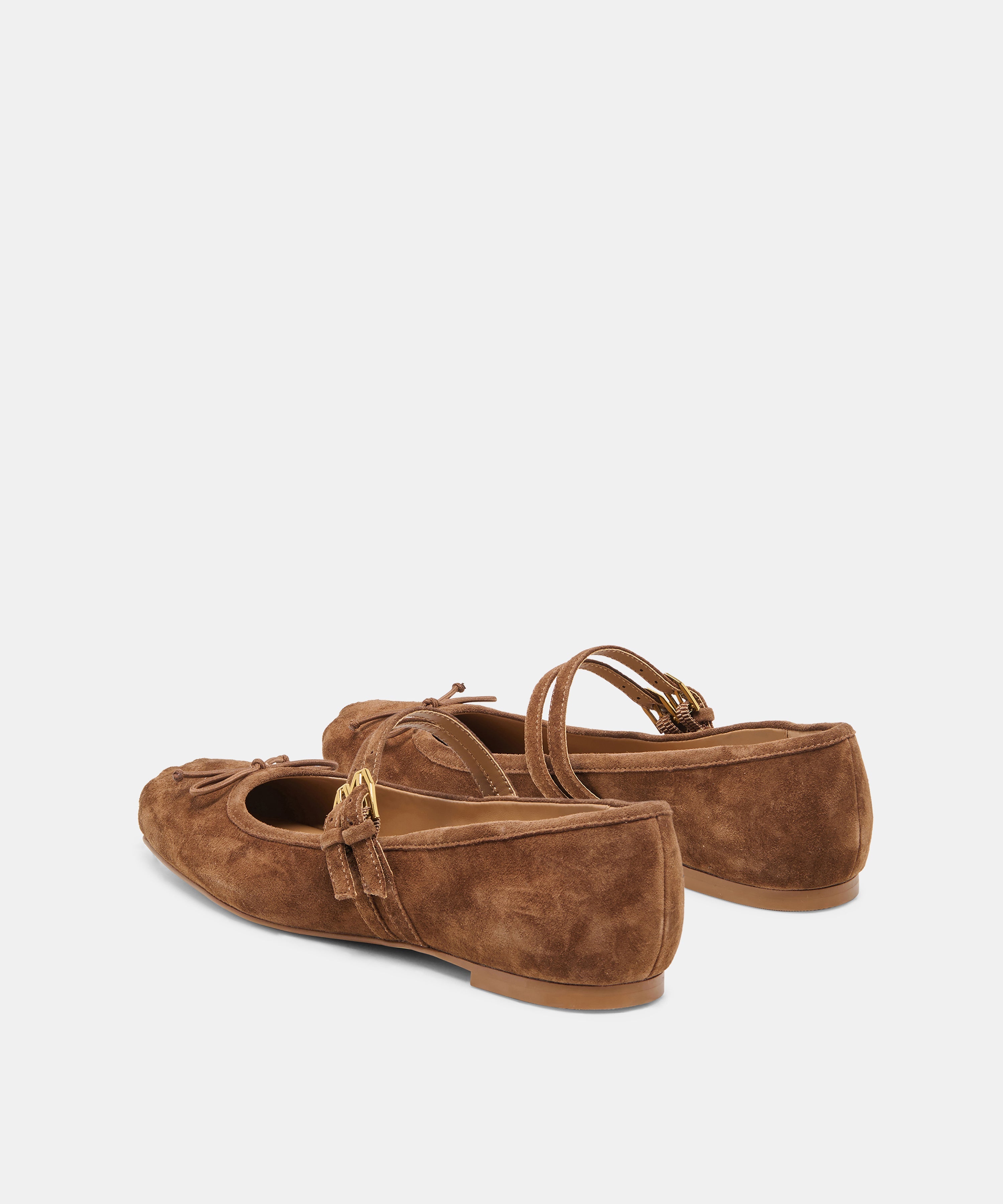 GIBSEN BALLET FLATS COCOA SUEDE
