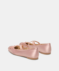 GWINN BALLET FLATS BLUSH SATIN