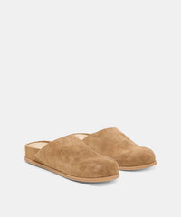 JONEY FLATS LT BROWN SUEDE
