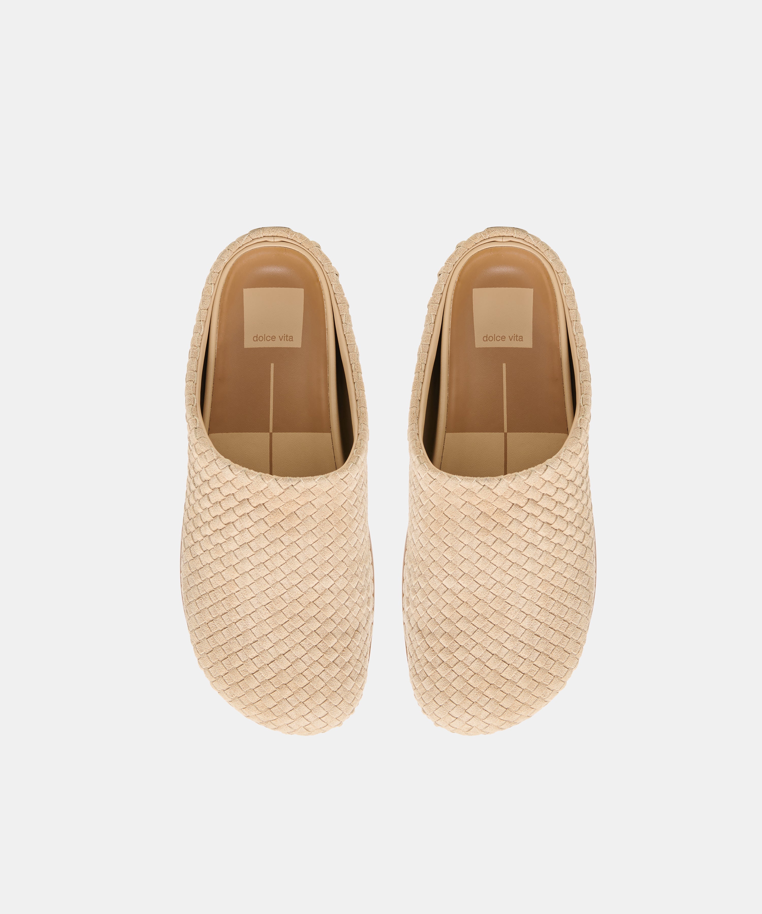 JUDITH WOVEN FLATS CAMEL WOVEN SUEDE