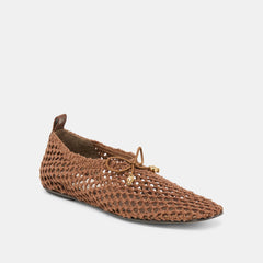 KAYLYN FLATS DK BROWN CROCHET