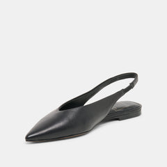 KENDLE FLATS BLACK LEATHER